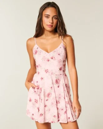 Nakışlı Mini Elbise