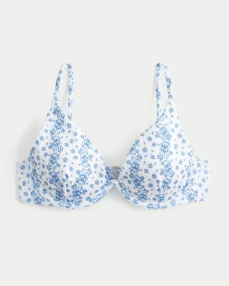 Nakışlı Plunge Balconette Bikini Üstü