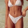 Nakışlı Yüksek Bacak Cheeky Bikini Altı