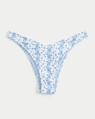 Nakışlı Yüksek Bacak V-Bel Cheekiest Bikini Altı