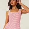 Nakışsız Dikişsiz Kumaş Kare Yaka Tank Top
