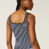 Nakışsız Dikişsiz Kumaş Kare Yaka Tank Top