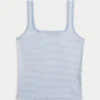 Nakışsız Dikişsiz Kumaş Kare Yaka Tank Top