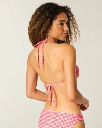 Önden Bağlamalı Halter Bandeau Bikini Üstü