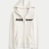Şönil Logo Grafik Fermuarlı Kapüşonlu Sweatshirt Şönil Logo Grafik Fermuarlı Kapüşonlu Sweatshirt