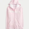 Şönil Logo Grafik Fermuarlı Kapüşonlu Sweatshirt Şönil Logo Grafik Fermuarlı Kapüşonlu Sweatshirt