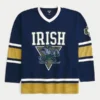Notre Dame Üniversitesi Fighting Irish Grafik Hokey Forması