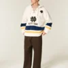 Notre Dame Üniversitesi Fighting Irish Grafik Hokey Forması Kapüşonlu Sweatshirt