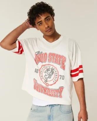 Ohio State Üniversitesi Buckeyes Grafik Futbol Forması