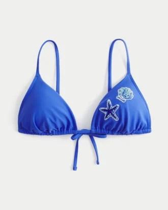 Omuz Üstü Boncuklu Üçgen Bikini Üstü Omuz Üstü Boncuklu Üçgen Bikini Üstü