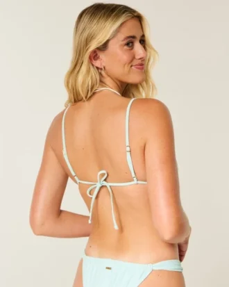 Omuz Üstü Boncuklu Üçgen Bikini Üstü