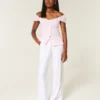 Omuzları Açık/Kapalı Poplin Bluz