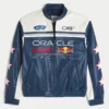 Oracle Red Bull Racing Grafik Suni Deri Ceket