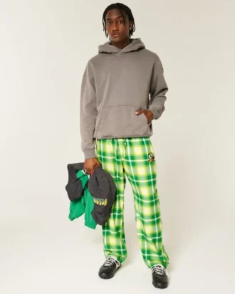 Oregon Üniversitesi Ducks Grafik Flanel Pantolon