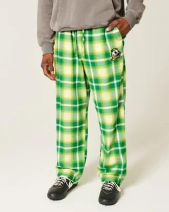 Oregon Üniversitesi Ducks Grafik Flanel Pantolon