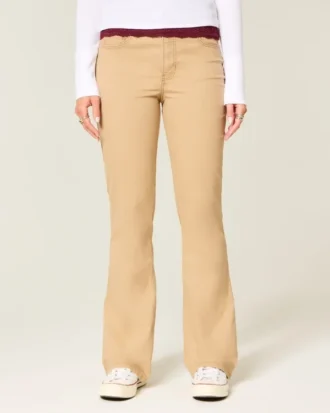 Orta Bel Haki Bootcut Kot Pantolon Orta Bel Haki Bootcut Kot Pantolon