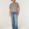 Orta Yıkama Alien Grafik Baggy Jeans