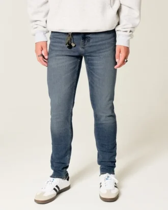 Orta Yıkama Atletik Skinny Jean