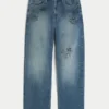Orta Yıkama Doodle Baggy Jeans Orta Yıkama Doodle Baggy Jeans