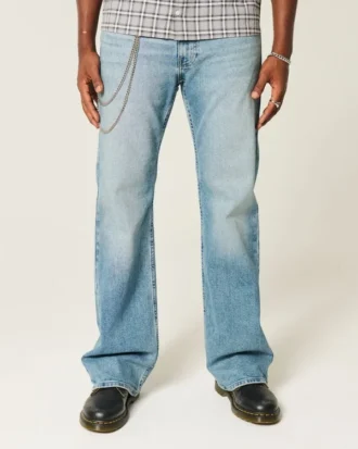 Orta Yıkama Rahat Bootcut Kot Pantolon Orta Yıkama Rahat Bootcut Kot Pantolon