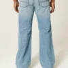 Orta Yıkama Rahat Bootcut Kot Pantolon Orta Yıkama Rahat Bootcut Kot Pantolon
