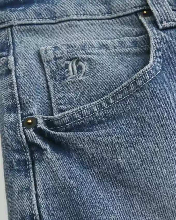 Orta Yıkama Skater Bol Paça Kot Pantolon