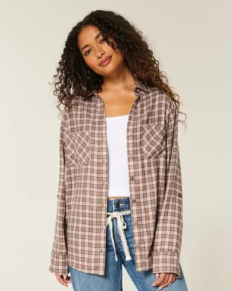 Oversize Flanel Gömlek