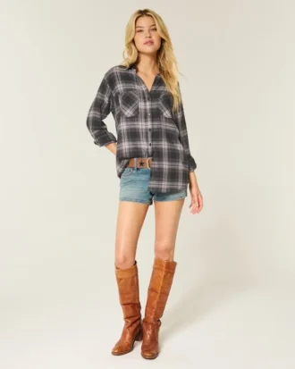 Oversize Flanel Gömlek
