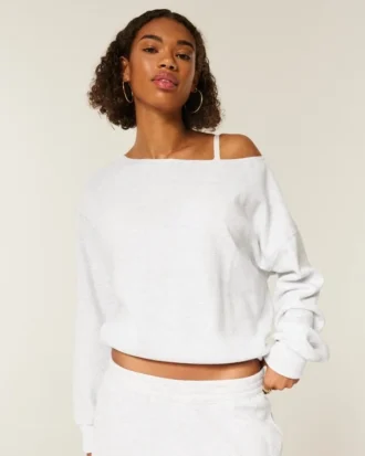 Oversize Omuzsuz Sweatshirt
