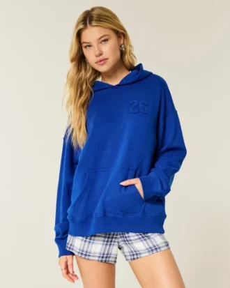 Oversized Class of ’26 Grafik Kapüşonlu Sweatshirt