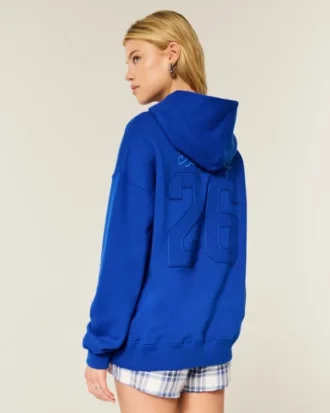 Oversized Class of ’26 Grafik Kapüşonlu Sweatshirt