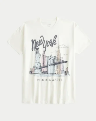 Oversized New York Grafik Tişört