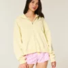 Oversized Starfish Grafik Fermuarlı Kapüşonlu Sweatshirt
