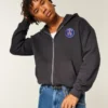 Paris Saint-Germain F.C. Grafikli Fermuarlı Kapüşonlu Sweatshirt
