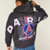 Paris Saint-Germain F.C. Grafikli Fermuarlı Kapüşonlu Sweatshirt