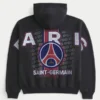 Paris Saint-Germain F.C. Grafikli Fermuarlı Kapüşonlu Sweatshirt