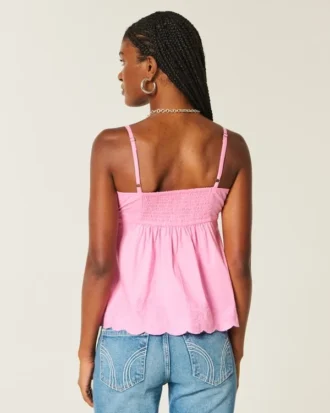 Parıltılı Nakışlı Babydoll Üst