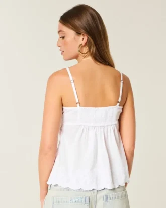 Parıltılı Nakışlı Babydoll Üst