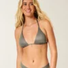 Parıltılı Çok Yönlü Üçgen Bikini Üstü