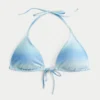 Parıltılı Çok Yönlü Üçgen Bikini Üstü
