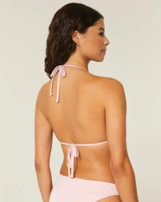 Parıltılı Çok Yönlü Üçgen Bikini Üstü