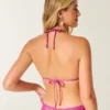 Parıltılı Çok Yönlü Üçgen Bikini Üstü