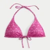 Parıltılı Çok Yönlü Üçgen Bikini Üstü