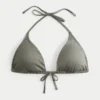 Parıltılı Çok Yönlü Üçgen Bikini Üstü