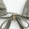 Parıltılı Çok Yönlü Üçgen Bikini Üstü