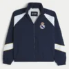 Polar Astarlı Real Madrid CF Grafikli Eşofman Ceketi Polar Astarlı Real Madrid CF Grafikli Eşofman Ceketi