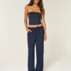 Pull-On Slub Pantolon