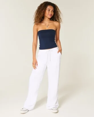 Pull-On Slub Pantolon Pull-On Slub Pantolon