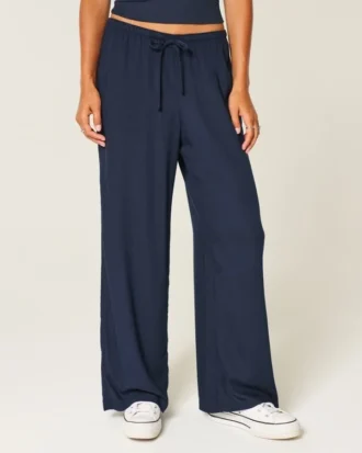 Pull-On Slub Pantolon