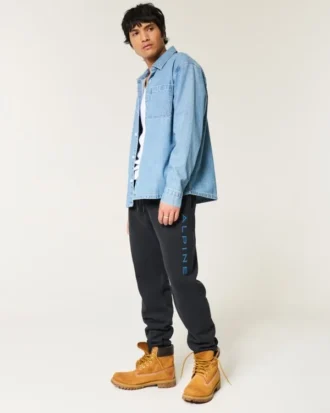 Rahat Alp Grafikli Polar Jogger Pantolon